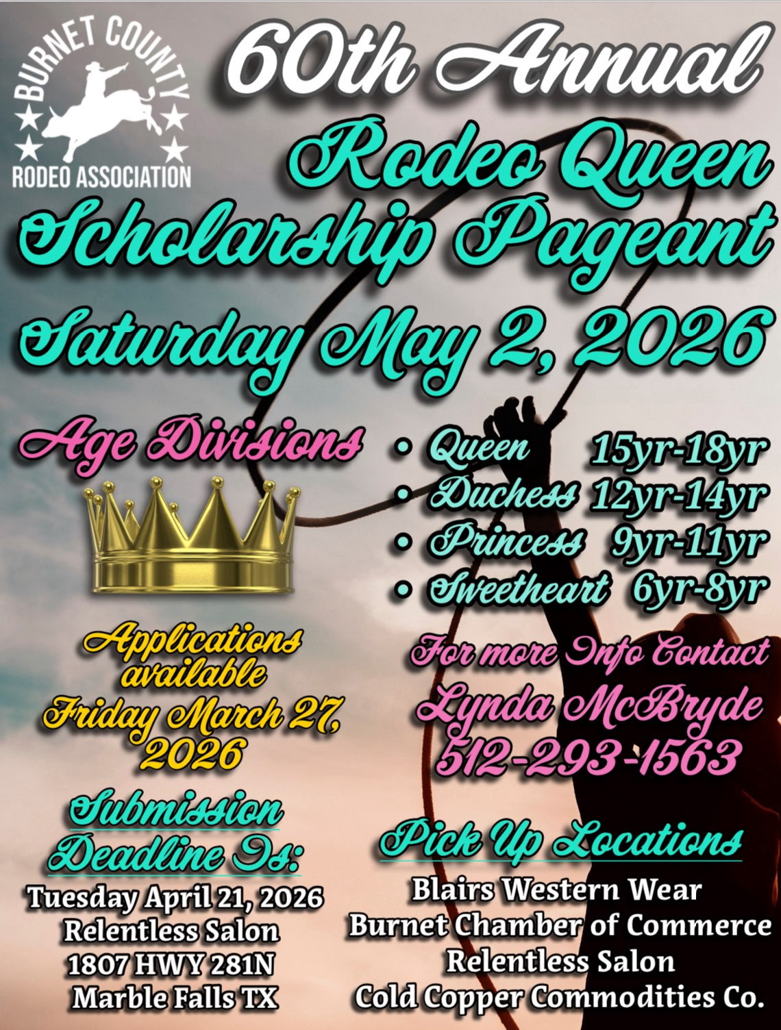 Burnet County Rodeo Queen Pageant flyer